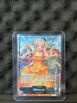 Bandai One Piece Card Game Rebecca OP05-039 Leader Alt Art Foil English 5000 - Image 1