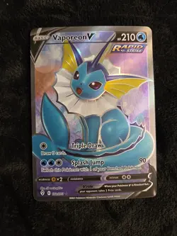 Vaporeon V - 172/203 - Pokemon Evolving Skies Sword Shield Full Art Rare Card NM - Image 1