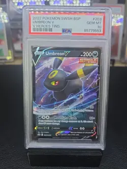 💎 PSA 10 GEM MINT Umbreon V SWSH203 Sword & Shield Promo Cards Holo 💎 - Image 1