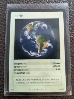 Life TCG Earth Rare Mammals 0/100 Card Full Birds Art 1257 - Image 1