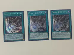 Yugioh - Primite Drillbeam x 3 - 1st Edition Secret Rare NM - Free Holo Card - Image 1