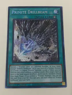 Yugioh - Primite Drillbeam x 3 - 1st Edition Secret Rare NM - Free Holo Card - Image 2