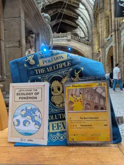 Pokemon x Natural History Museum Jumbo Promo Card Ecology Book Eevee Tote Bundle - Image 1