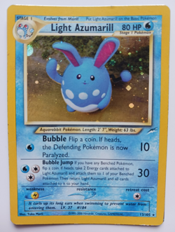Light Azumarill Pokemon Card Holo WOTC 13/105 Neo Destiny Rare Vintage 2002 LP - Image 1
