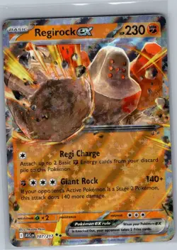 Regirock ex 107/217 ME: Ascended Heroes - Pokemon Card - NM - Image 1