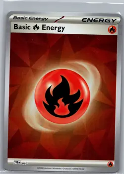 Basic Fire Energy (Cracked Ice Holo) 010 Holo - Pokemon Card - NM - Image 1