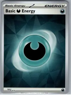 Basic Darkness Energy (Cracked Ice Holo) 015 Scarlet Violet - Pokemon Card - NM - Image 1