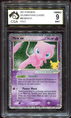 Mew ex 88/92 CGA 9 Mint 25th Celebrations Pokemon Card - Image 1