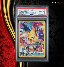 CARTA POKEMON PIKACHU CRZ 160/159 PSA 10 GRADATA TCG CARD ITA - Image 1