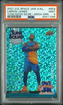 LeBron James 2021 Upper Deck Space Jam Tune Squad Mega Green /99 PSA 9 #RC6 - Image 1