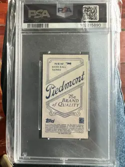 TOPPS 206 2023 HONUS WAGNER PITTSBURGH PIRATES LOW SERIES PIEDMONT BACK PSA 9 - Image 2