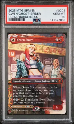 2025 MTG MARVEL'S SPIDER-MAN #0202 GHOST-SPIDER/GWEN STACY PSA 10 - Image 2