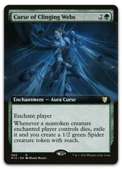 Curse of Clinging Webs (Extended Art) #63 (NM) Midnight Hunt MIC Magic MTG - Image 1
