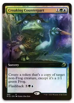 Croaking Counterpart (Extended Art) #369 (Foil) (NM) Midnight Hunt MID Magic MTG - Image 1