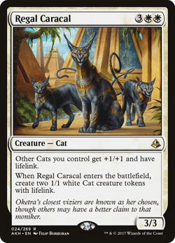 Regal Caracal #24 (HP) Amonkhet AKH Magic MTG - Image 1