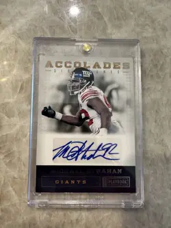 2012 Panini Playbook Michael Strahan New York Giants Accolades /40 Auto SP Card - Image 1
