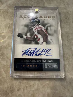 2012 Panini Playbook Michael Strahan New York Giants Accolades /40 Auto SP Card - Image 2