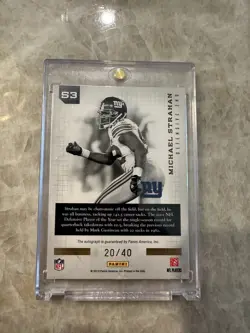 2012 Panini Playbook Michael Strahan New York Giants Accolades /40 Auto SP Card - Image 4