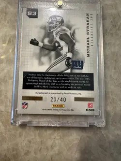 2012 Panini Playbook Michael Strahan New York Giants Accolades /40 Auto SP Card - Image 5