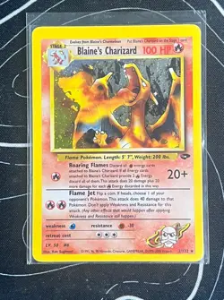 Blane’s Charizard 2/132 Holo Gym Challenge Pokemon Card LP/MP Vintage 2000￼ - Image 1