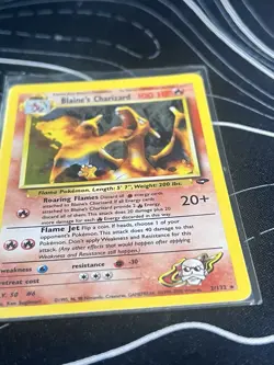 Blane’s Charizard 2/132 Holo Gym Challenge Pokemon Card LP/MP Vintage 2000￼ - Image 5