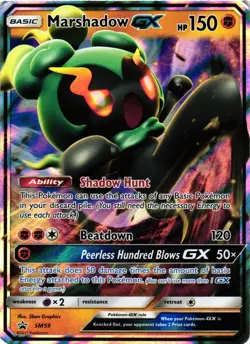 Pokemon TCG Marshadow GX Sun & Moon Promos SM59 Black Star Promo Holo MP/HP - Image 1