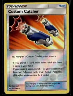 Pokemon TCG SM - Lost Thunder #171/214 Custom Catcher REVERSE HOLO - Image 1