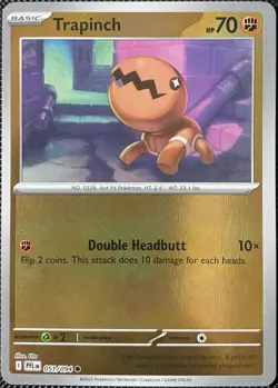 Trapinch 051/094 Me02: Phantasmal Flames Reverse Holo - Pokemon Card - Image 1