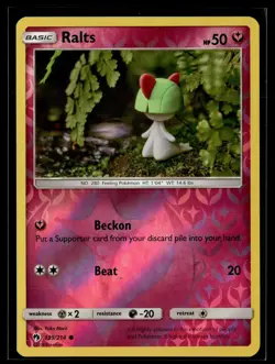 Pokemon TCG SM - Lost Thunder #139/214 Ralts REVERSE HOLO - Image 1