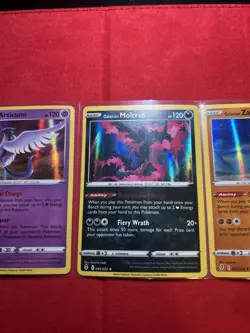 HOLOS Pokemon TCG Moltres 093/203, Zapdos 082/203, Articuno 063/203 Set of 3 - Image 3