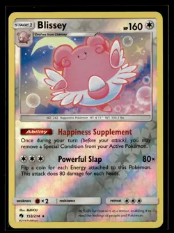 Pokemon TCG SM - Lost Thunder #153/214 Blissey REVERSE HOLO - Image 1