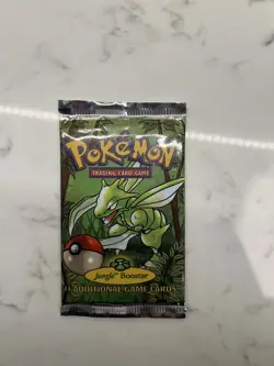 Sealed HEAVY Pokemon Jungle Unlimited Booster Pack Scyther Artwork WOTC 21.20g - Image 3
