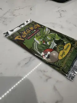 Sealed HEAVY Pokemon Jungle Unlimited Booster Pack Scyther Artwork WOTC 21.20g - Image 5