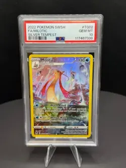 2022 POKEMON SILVER TEMPEST #TG02 FA / MILOTIC SILVER TEMPEST PSA 10 - Image 1