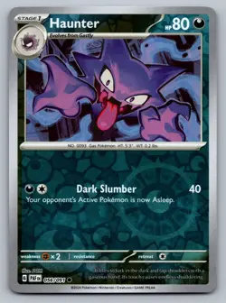 Pokemon TCG SV: Paldean Fates Haunter 056/091 Reverse Holo - Image 1