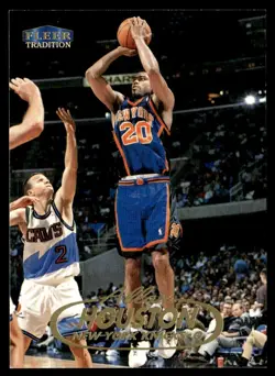 1998-99 Fleer Tradition Allan Houston New York Knicks #130 - Image 1