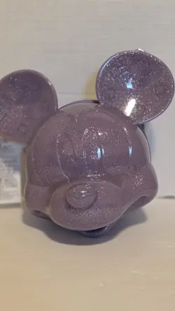 Disney Parks Purple Mickey Mouse Head Hard Sided Loungefly Crossbody Bag New - Image 2