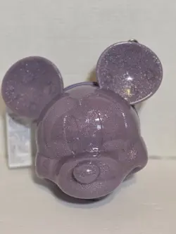 Disney Parks Purple Mickey Mouse Head Hard Sided Loungefly Crossbody Bag New - Image 3