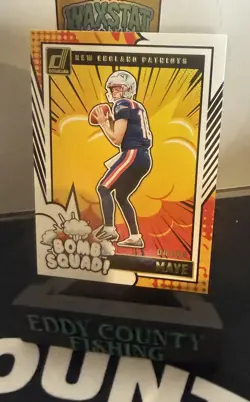 2024 Donruss Bomb Squad Drake Maye #28 New England Patriots RC - Image 1