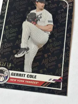 2025 Topps All Star Game #11 Gerrit Cole Black Foil #02/10 New York Yankees - Image 5