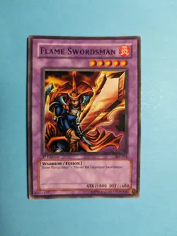 2002 Yu-Gi-Oh TCG FLAME SWORDSMAN, #SDJ-024 1ST EDITION - Image 1