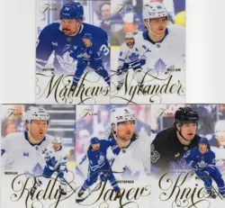 2025-26 FLEER FLAIR TEAM SET - TORONTO MAPLE LEAFS MATTHEWS NYLANDER KNIES RIELL - Image 1