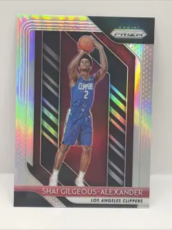 2018-19 Panini Prizm Shai Gilgeous-Alexander Prizm Silver RC #184 Clippers - Image 1