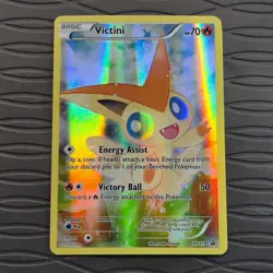 Pokemon Victini XY117 Promo Holo Full Art Pokemon Card - Image 1