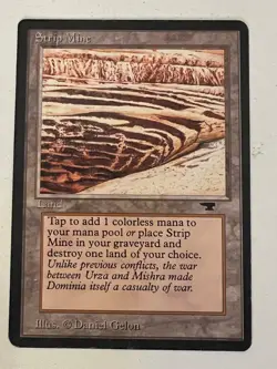 Magic the Gathering MTG Antiquities Strip Mine (NO HORIZON) MP (Beta Bob) - Image 1