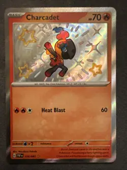 Charcadet 114/091 Sv: Paldean Fates Holo Shiny Rare NM Pokemon TCG - Image 1