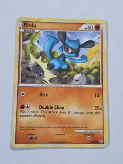 2010 HS Unleashed Set Pokemon Card 60 Riolu - Image 1