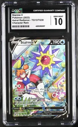 CGC 10 STARMIE V TG13 ASTRAL RADIANCE CHARACTER RARE SWORD & SHIELD POKEMON - Image 1