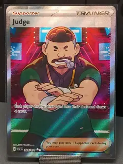 Pokemon TCG Paldean Fates #228/91 Judge Full Art Holo Ultra Rare - Image 1