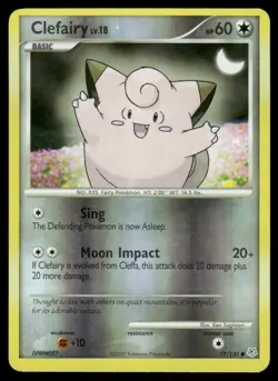 2007 Pokemon Clefairy Common Diamond & Pearl 77/130 Reverse Holo DMG - Image 1